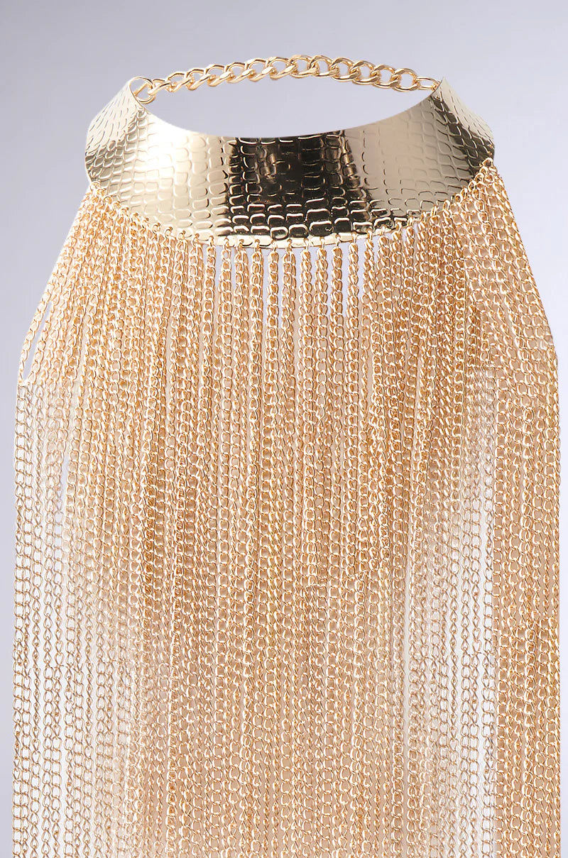 Gold Drip Chain Necklace