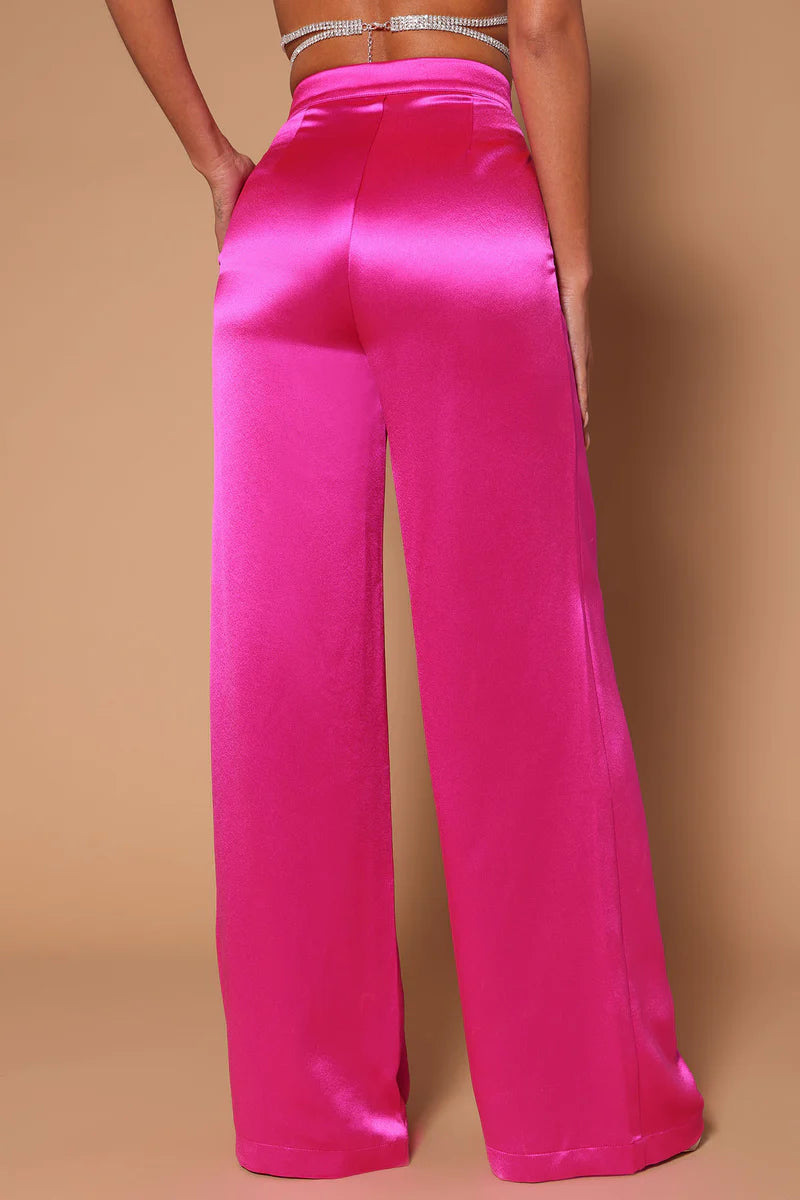 Sadie Satin Wide Leg Pant