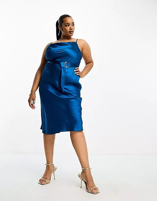 Shelley Satin Slip Midi Dress