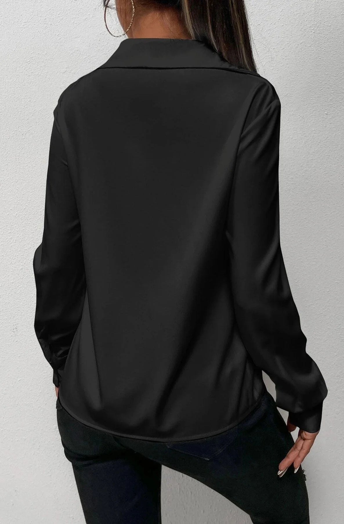 Raya Front Twisted Knot Blouse