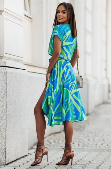 Karla Abstract Print Midaxi Dress