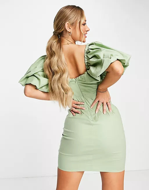 Petra Pleated Front Mini Dress