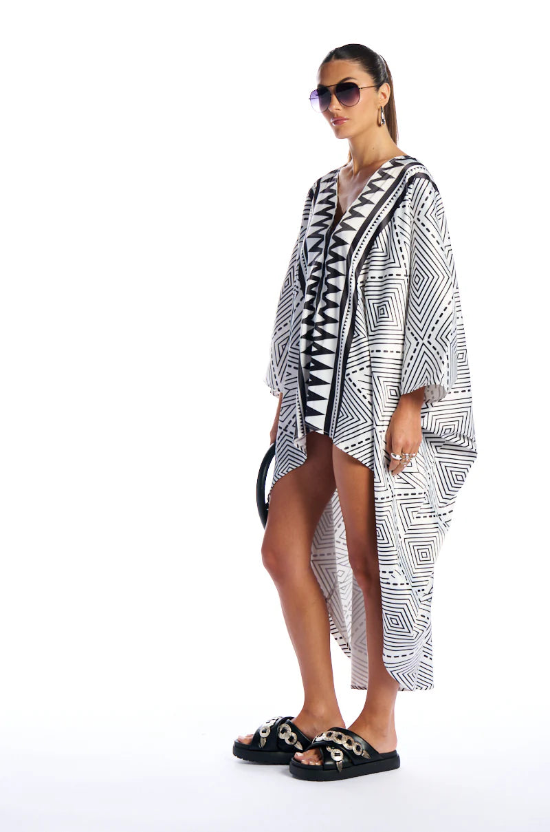 Printed High Low Kaftan Dress