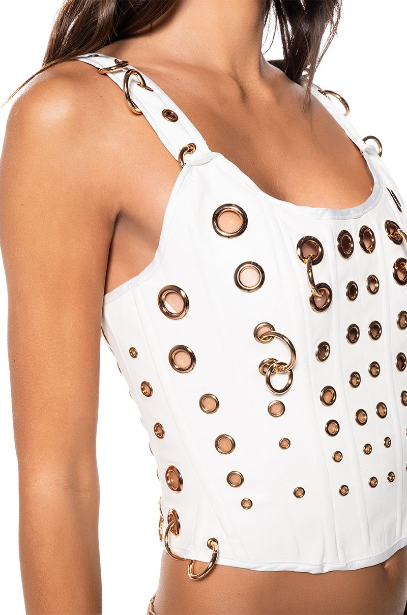 Eva Faux Leather Top