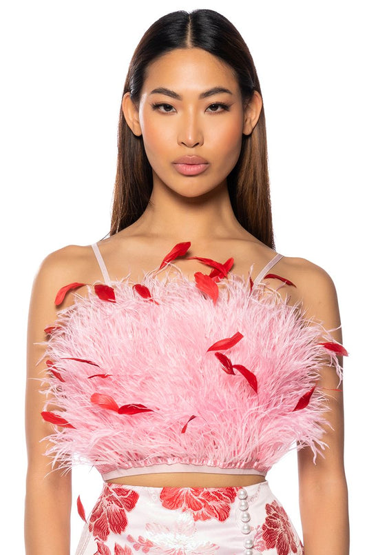 Heather Feather Top