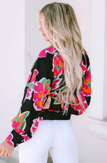 Evelyn Abstract Floral Blouse