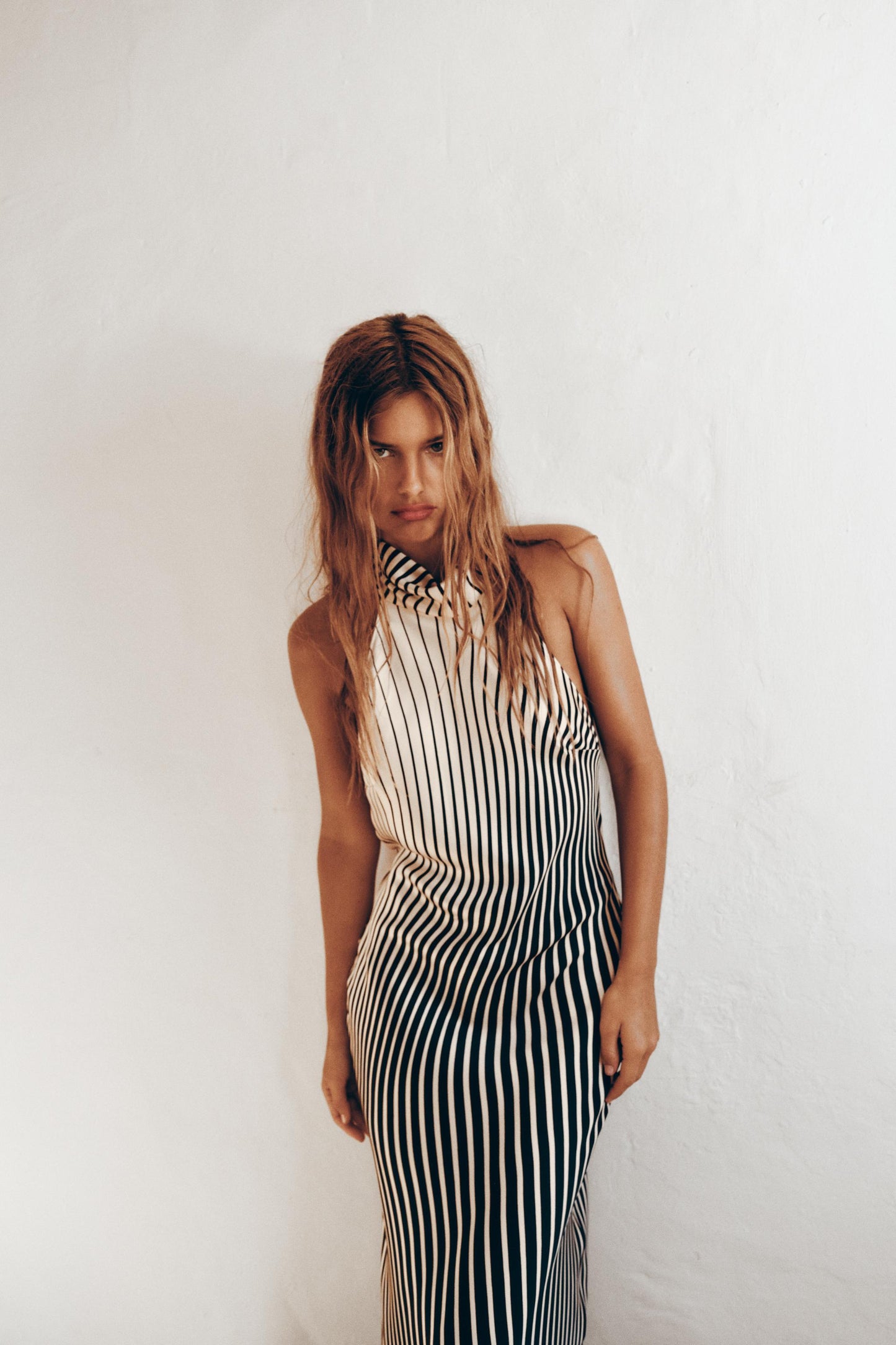 Stella Striped Satin Dress