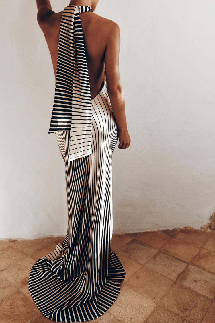 Stella Striped Satin Dress