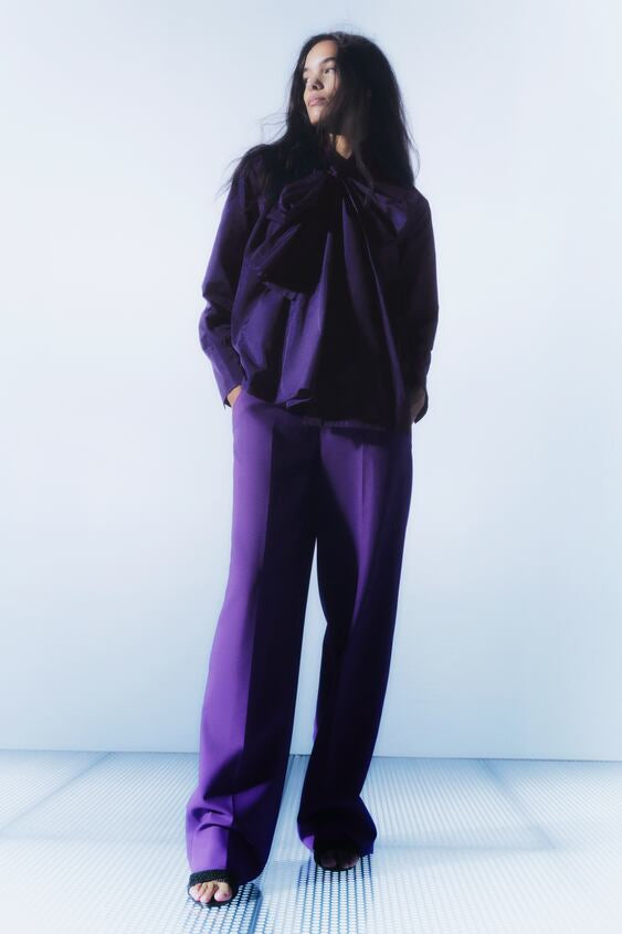 Zuri Taffeta Tie Shirt