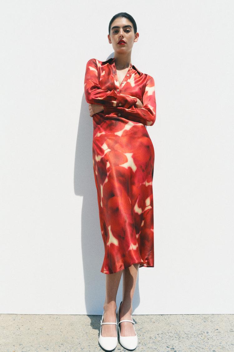 Rosy Satin Dress