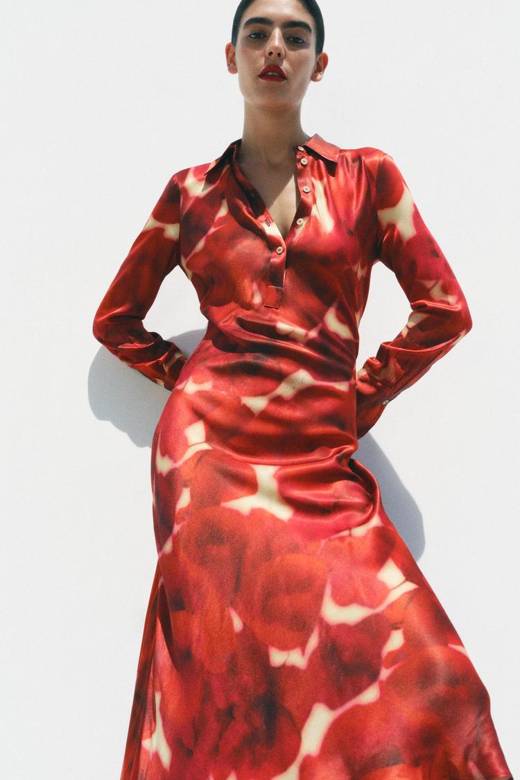 Rosy Satin Dress