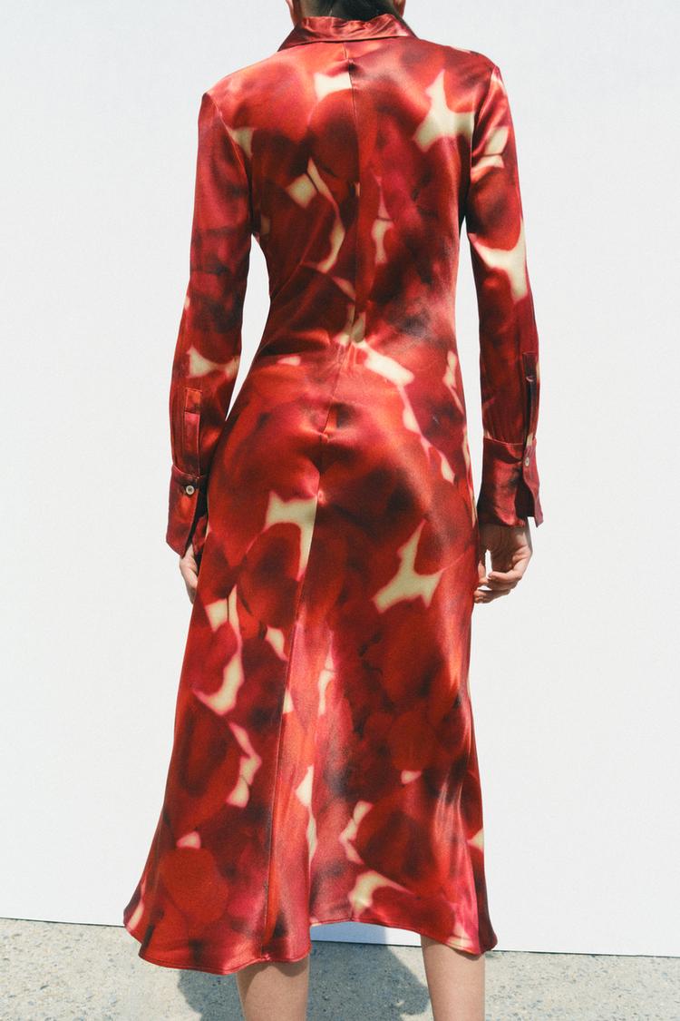 Rosy Satin Dress