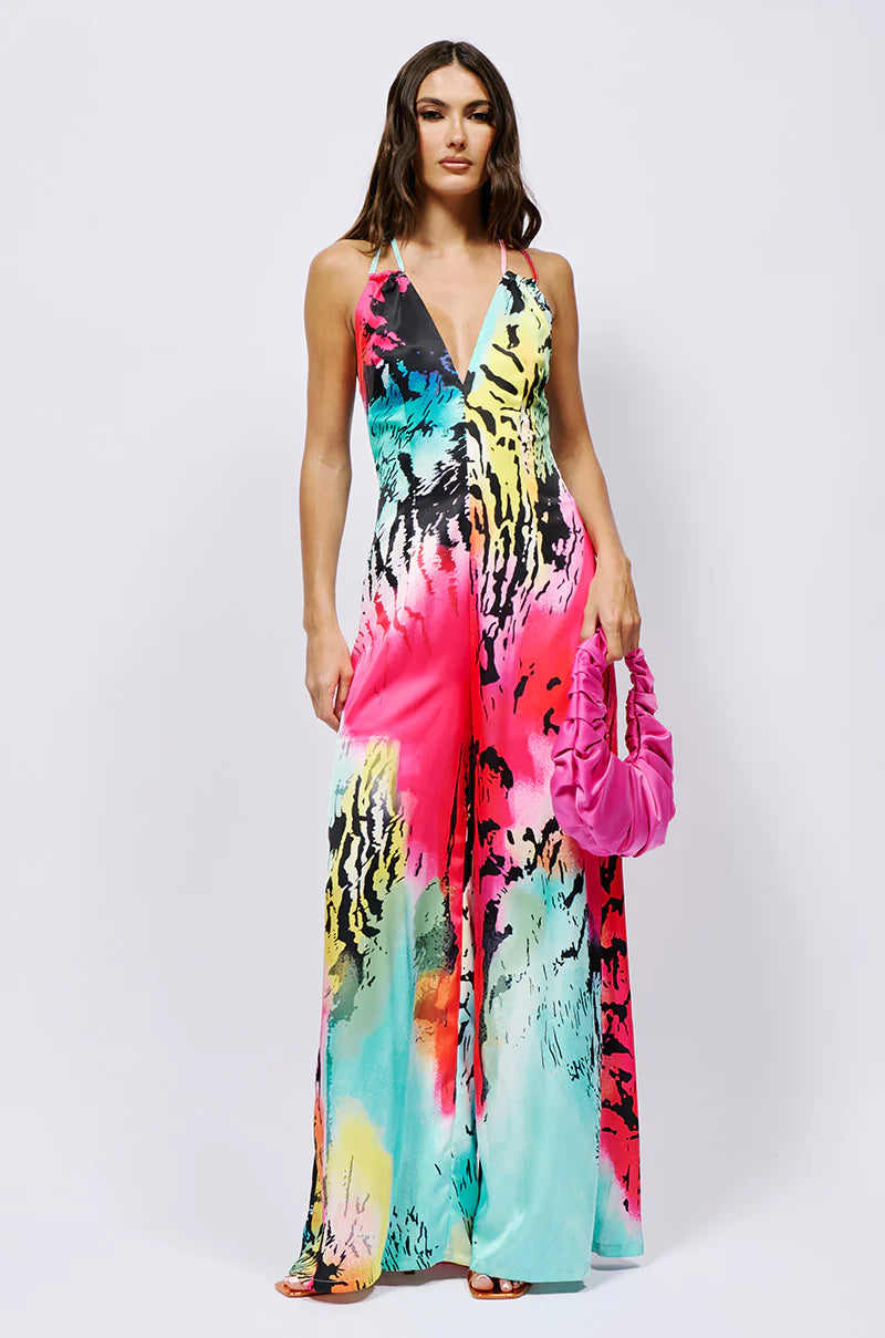 Olivia Wilde Printed Jumpsuit