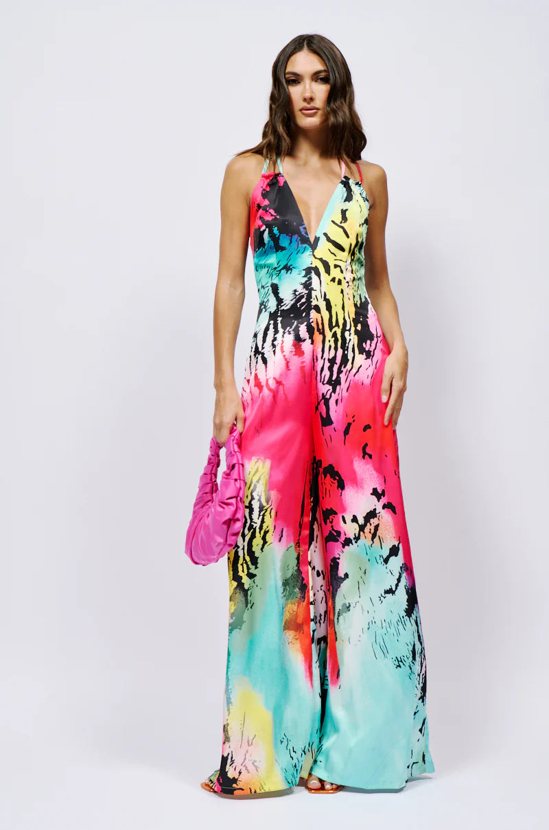 Olivia Wilde Printed Jumpsuit