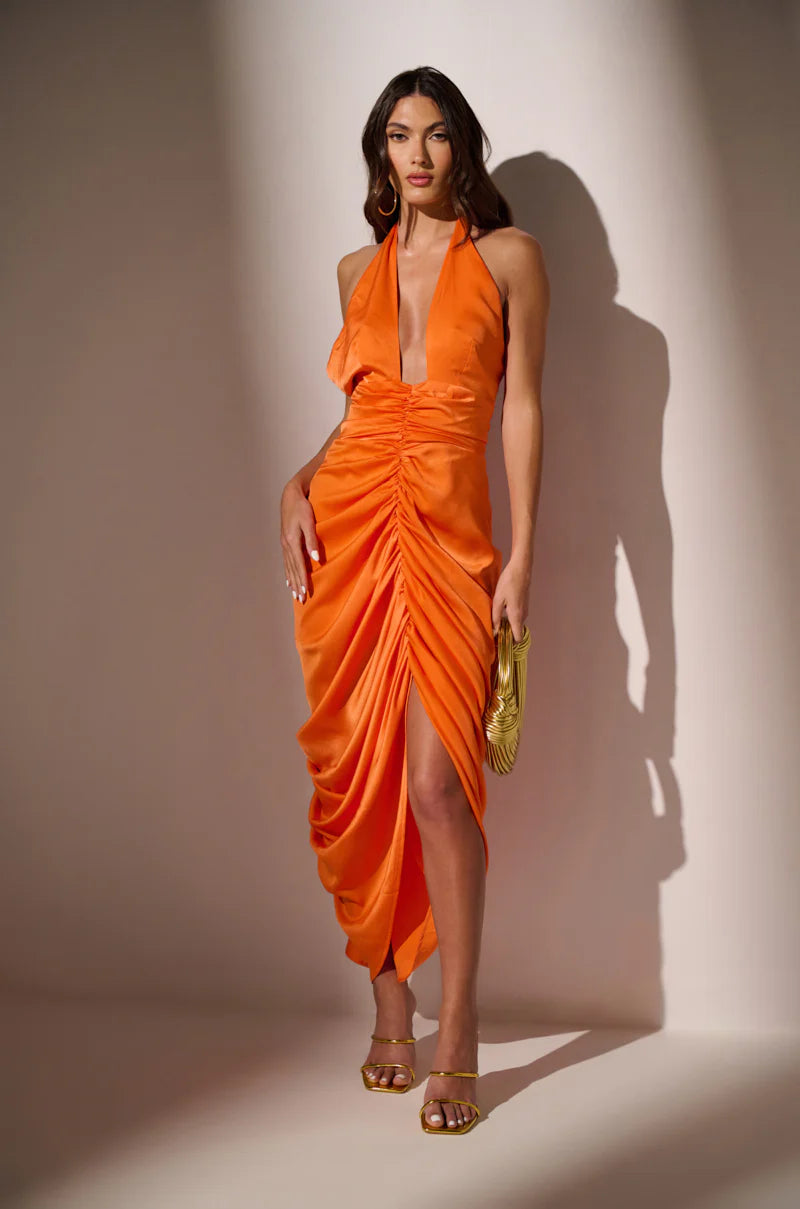 Ruth Ruched Midi Dress