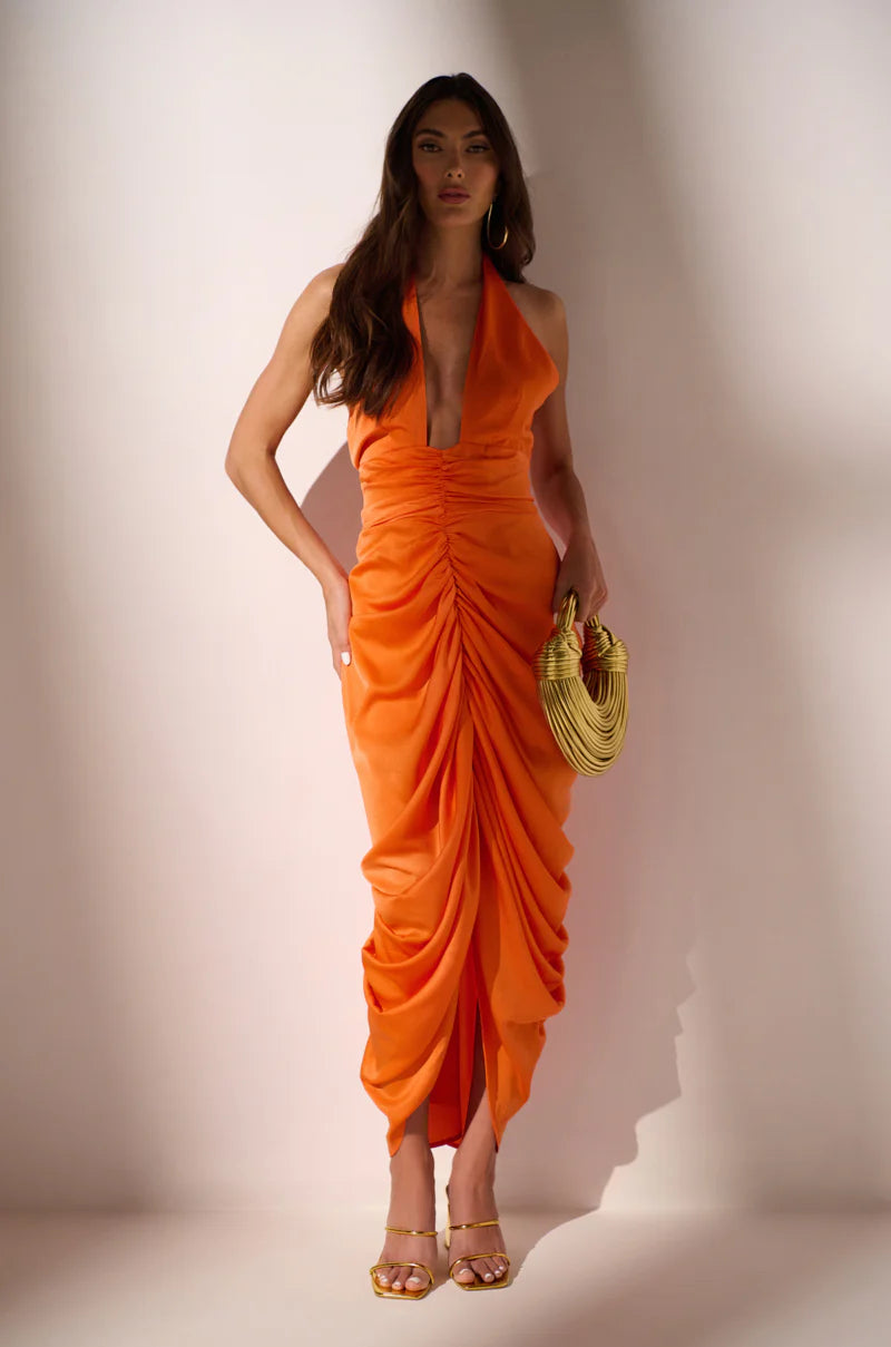 Ruth Ruched Midi Dress