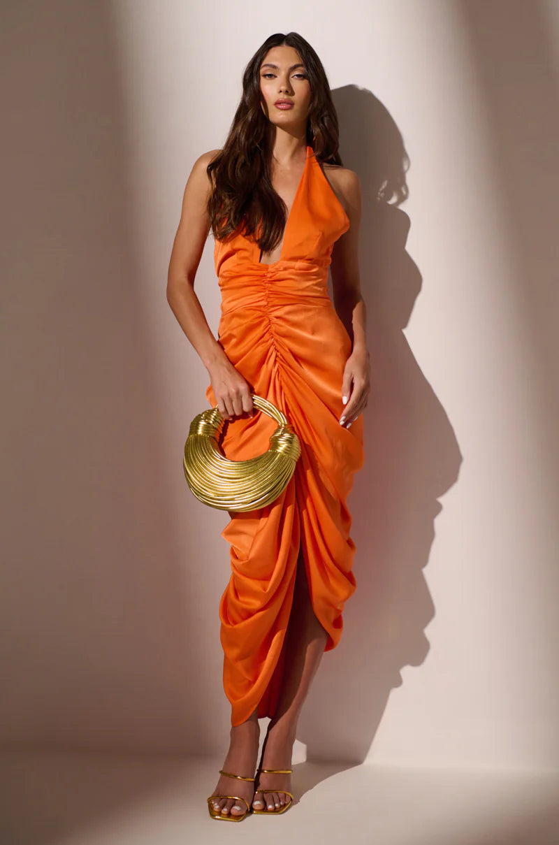 Ruth Ruched Midi Dress