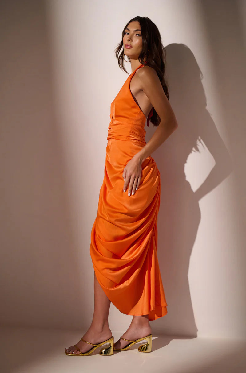 Ruth Ruched Midi Dress