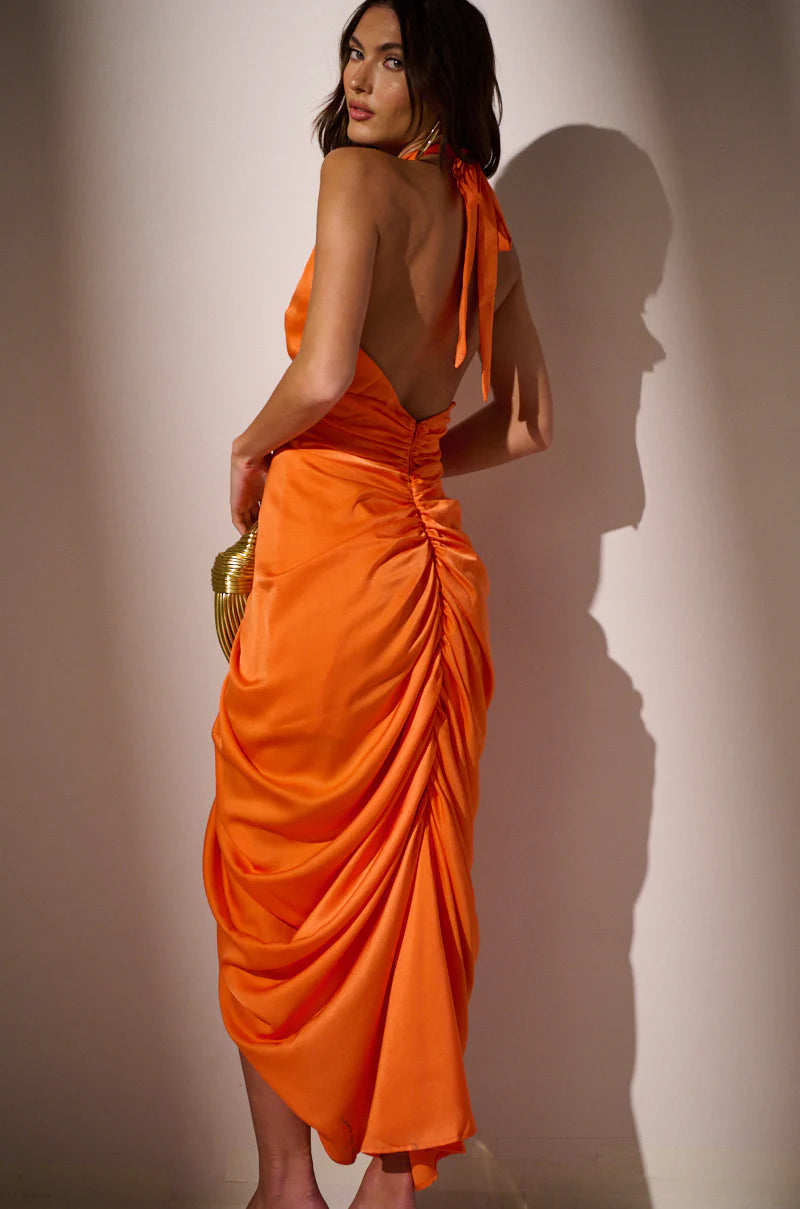 Ruth Ruched Midi Dress