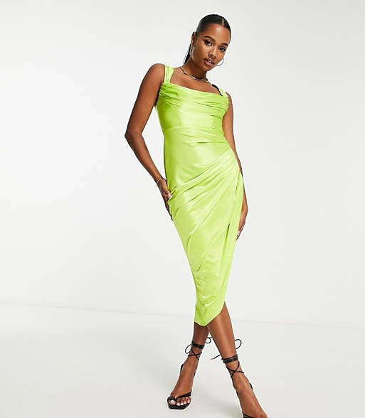 Paula Satin Midi Dress