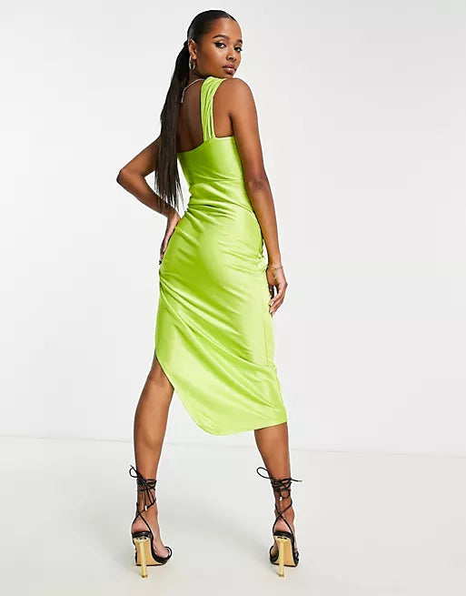Paula Satin Midi Dress