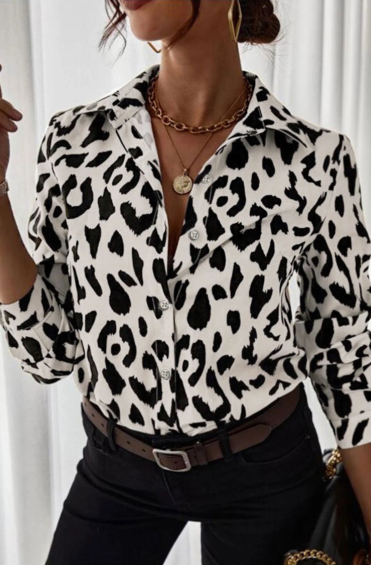 Julia leopard print shirt