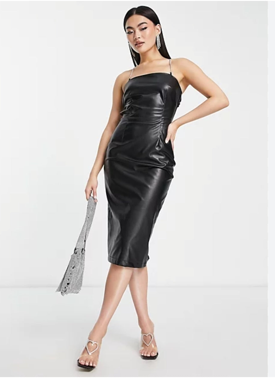 Lauren Faux Leather Dress – Flaunt