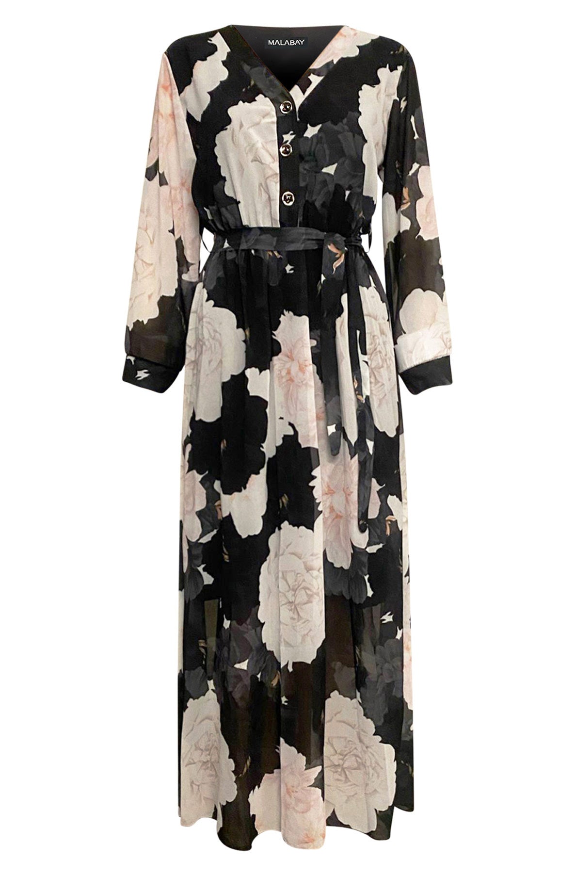 Monica Floral Chiffon Maxi Dress