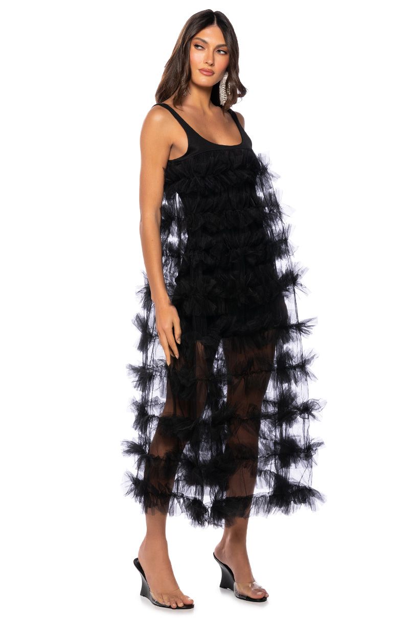 Kara Ruffle Midi Dress