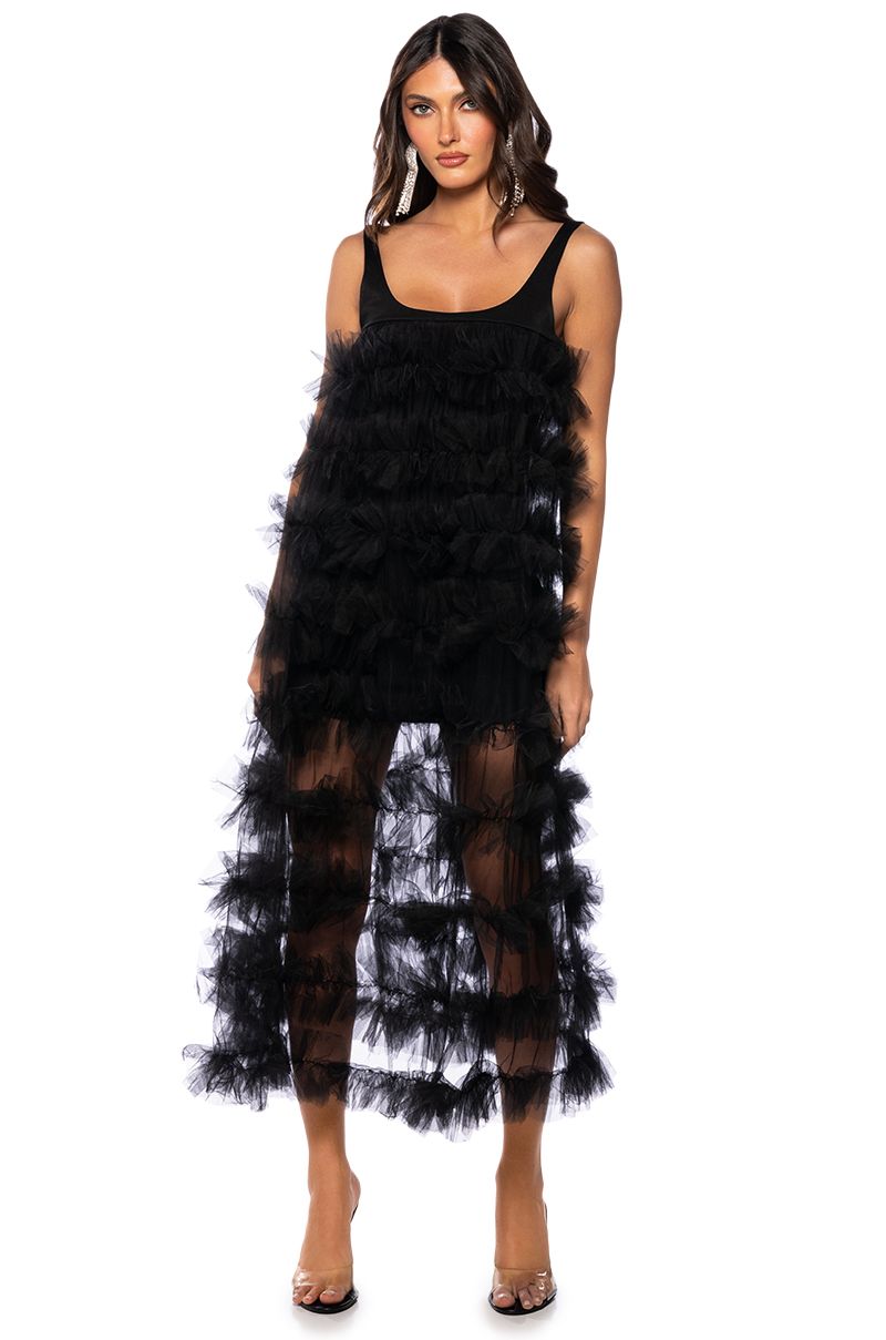 Kara Ruffle Midi Dress