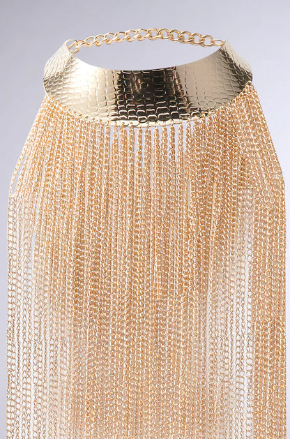 Gold Drip Chain Necklace