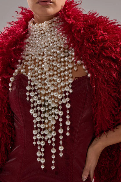 Pearly Statement Necklace