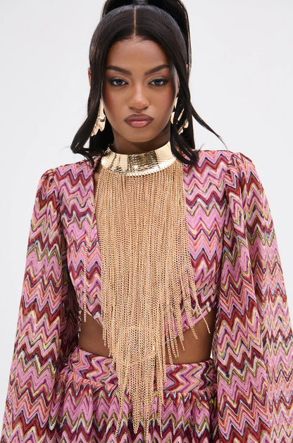 Gold Drip Chain Necklace