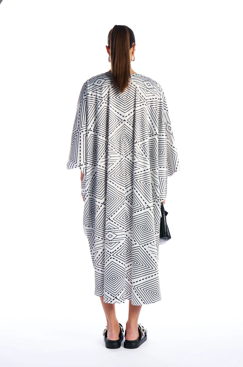 Printed High Low Kaftan Dress