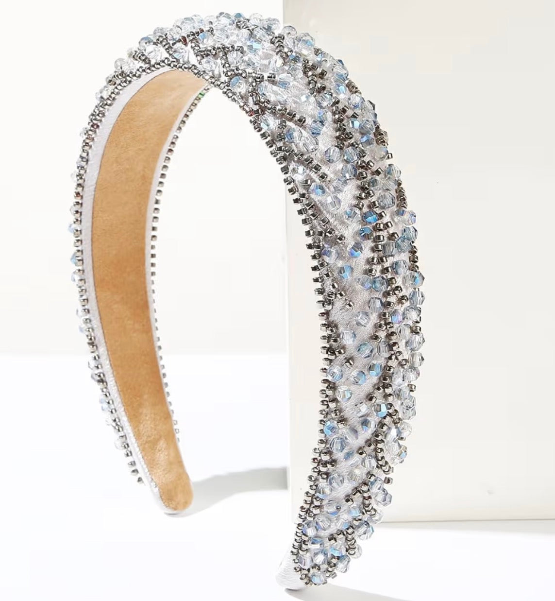 Blue Beaded Headband