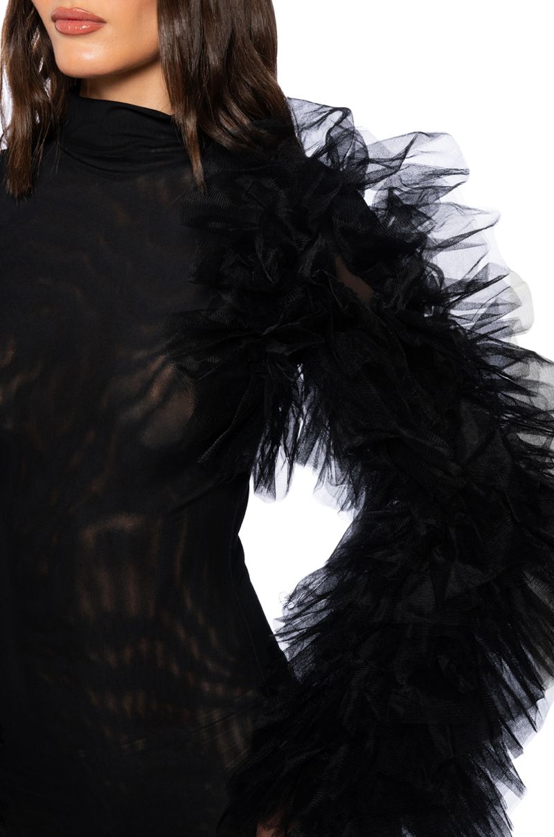 Kara Tulle Sleeve Mini Dress